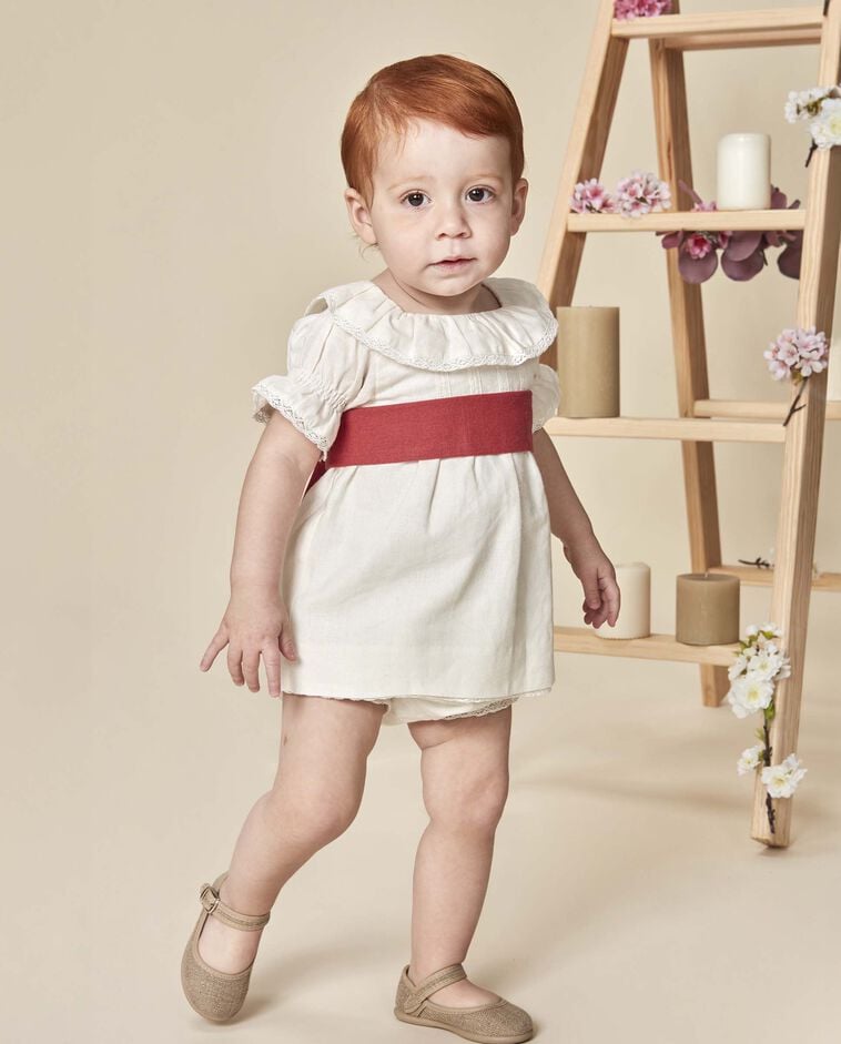 Faixa linho para vestidos rosa