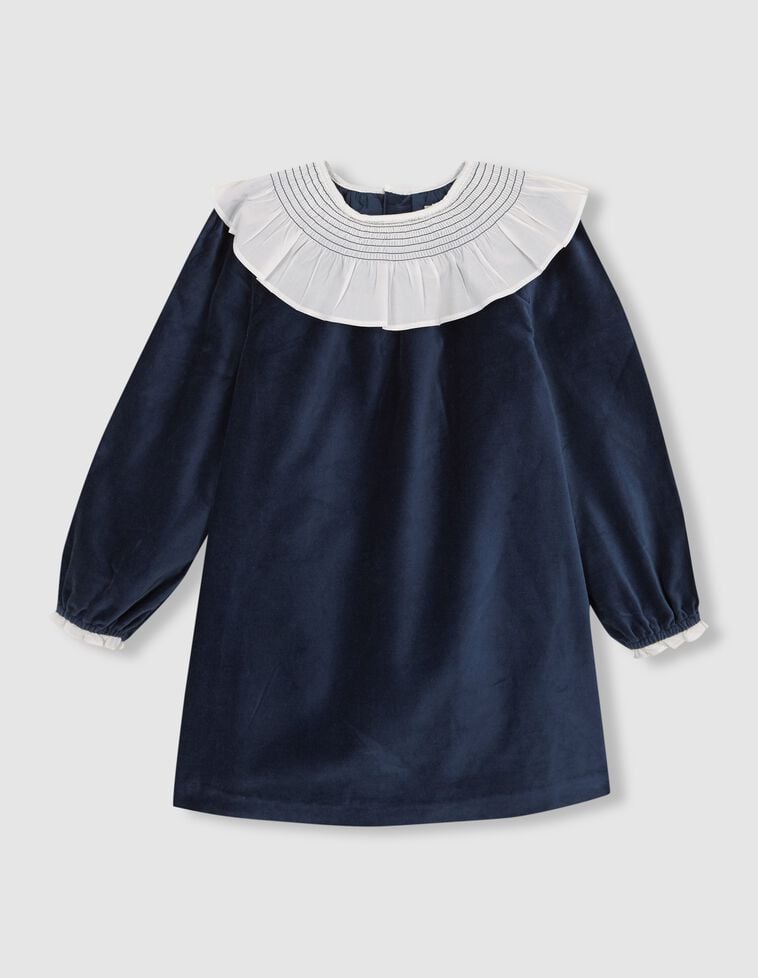 Robe en velours bleu