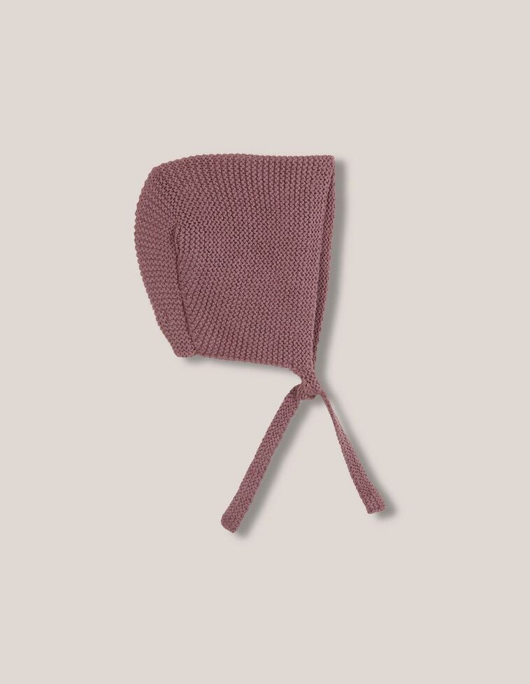 Capuche en maille bobo violette