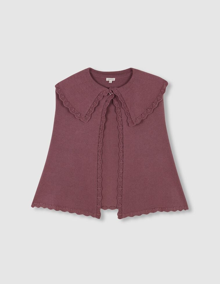 Cape rose en maille
