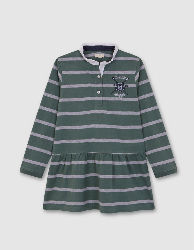 Vestito Polo Righe Verde Antico