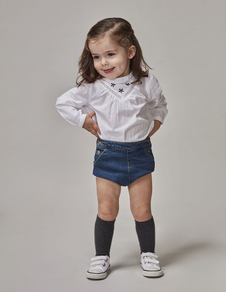 Pantalon Type Sarouel Jean Denim