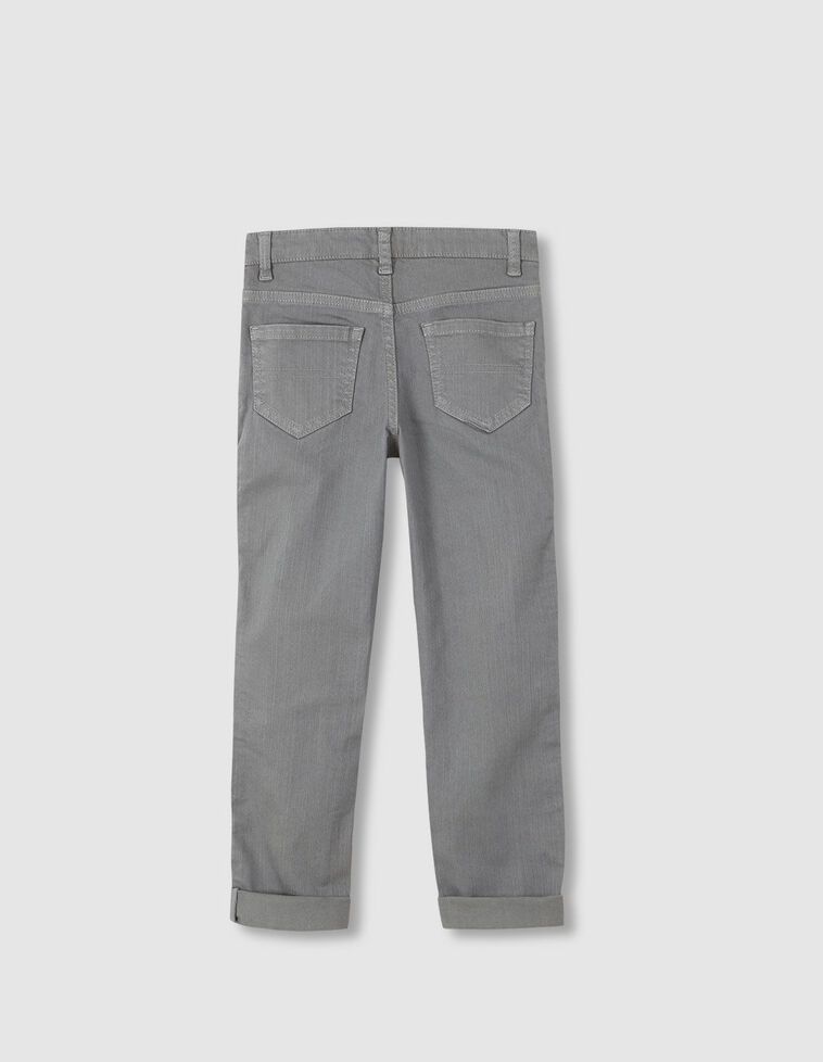 Pantalone cinque tasche vita regolabile grigio