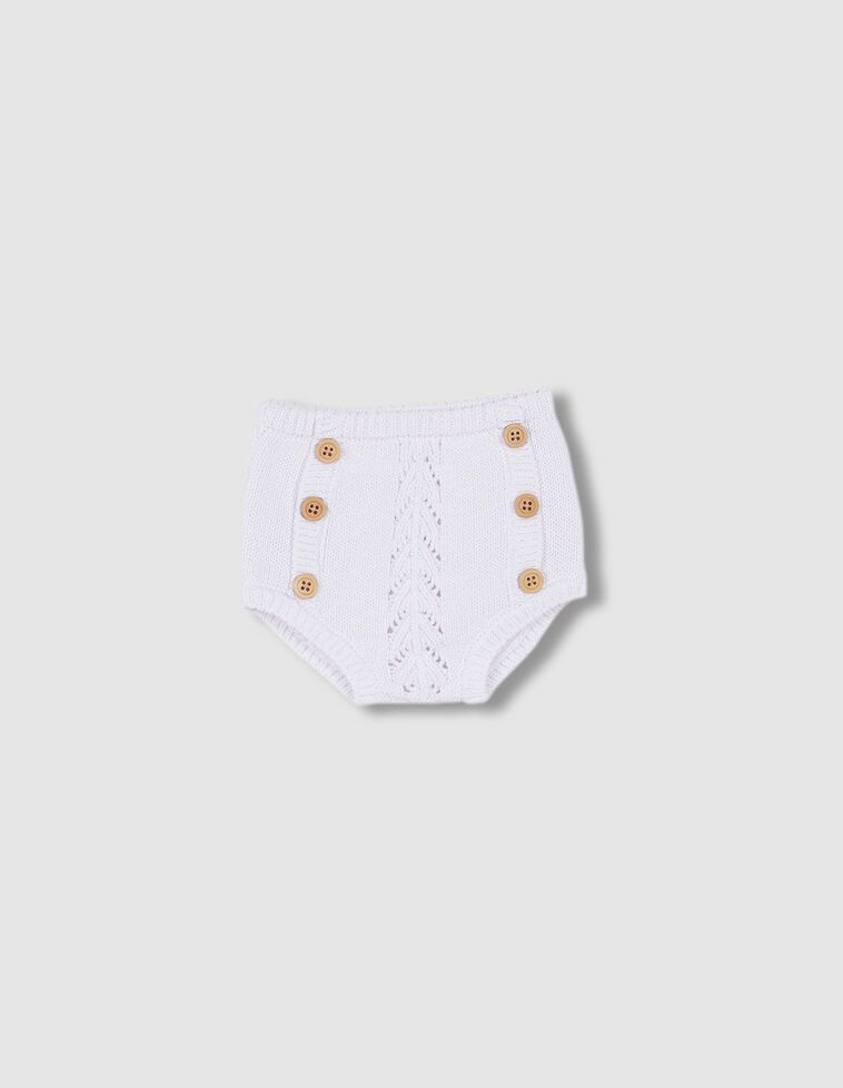 Bloomer in maglia  con dettaglio color bianco 