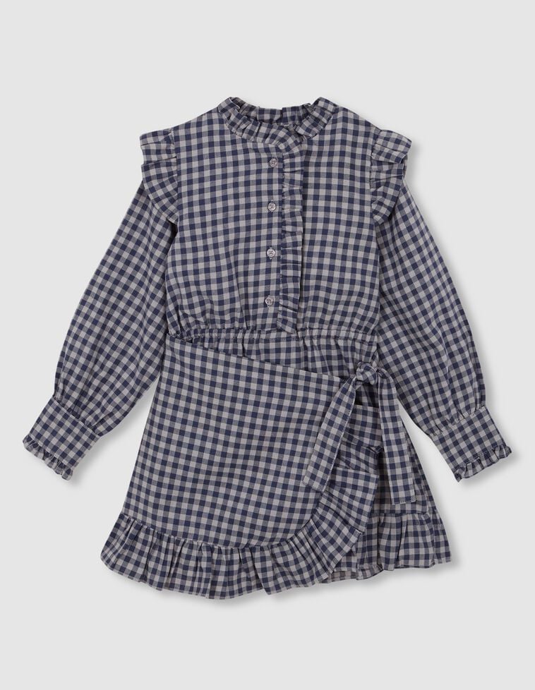 Robe à carreaux vichy bleue