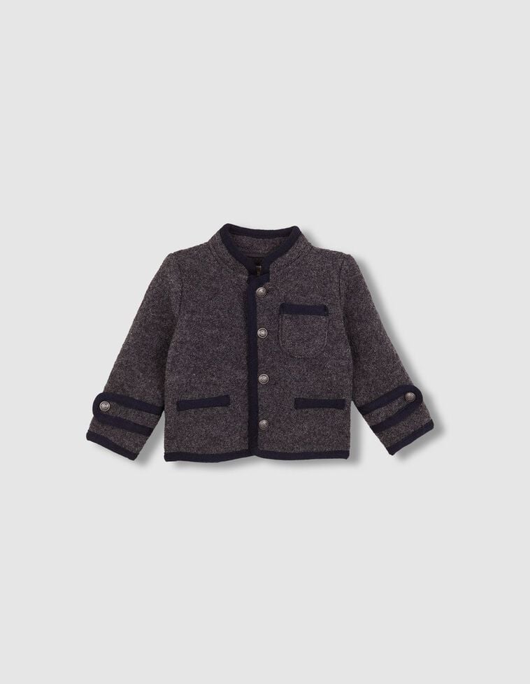 Veste autrichienne en laine grise
