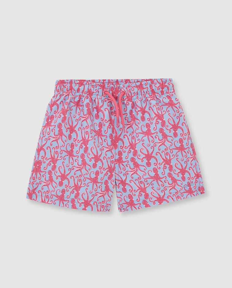 Maillot de bain imprim&eacute; poulpes bleu