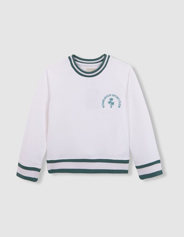 Sweat avec imprimé blanc