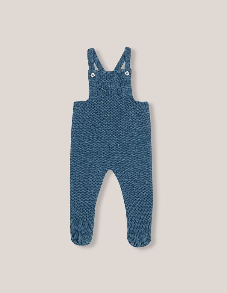 Grenouillère en tricot bleu Grenouillère en tricot bleu