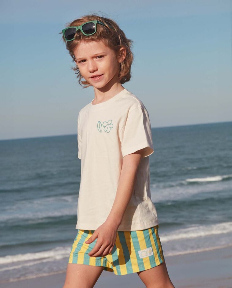 T-shirt &agrave; motif blanc