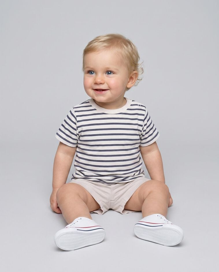 T-shirt marin blanc
