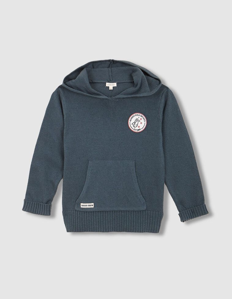 Maglione con cappuccio grigio