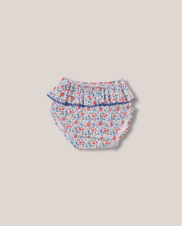Culotte bouffante fleur fluo blanche