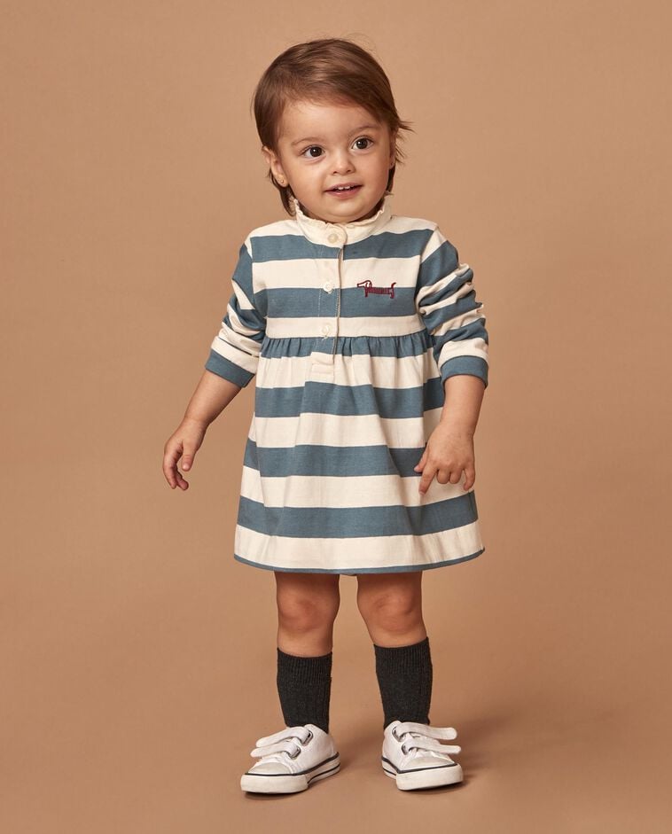 Vestido polo verde com bordado beb&eacute;