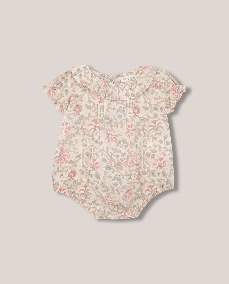 Body-blouse imprim&eacute; beige clair