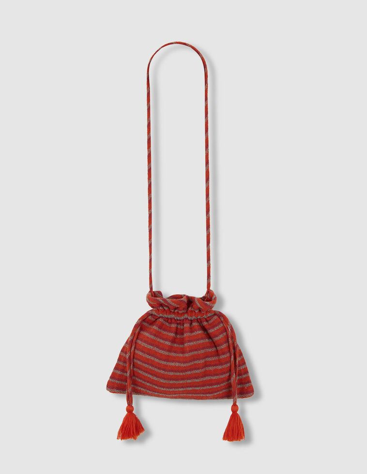 Borsa a sacco a righe arancione