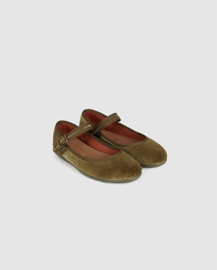 Samt-Spangenschuhe f&uuml;r M&auml;dchen