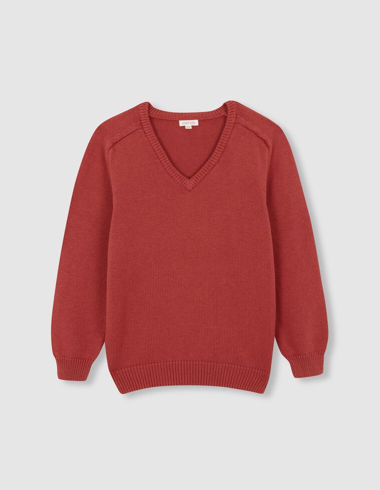 Pull basique bordeaux