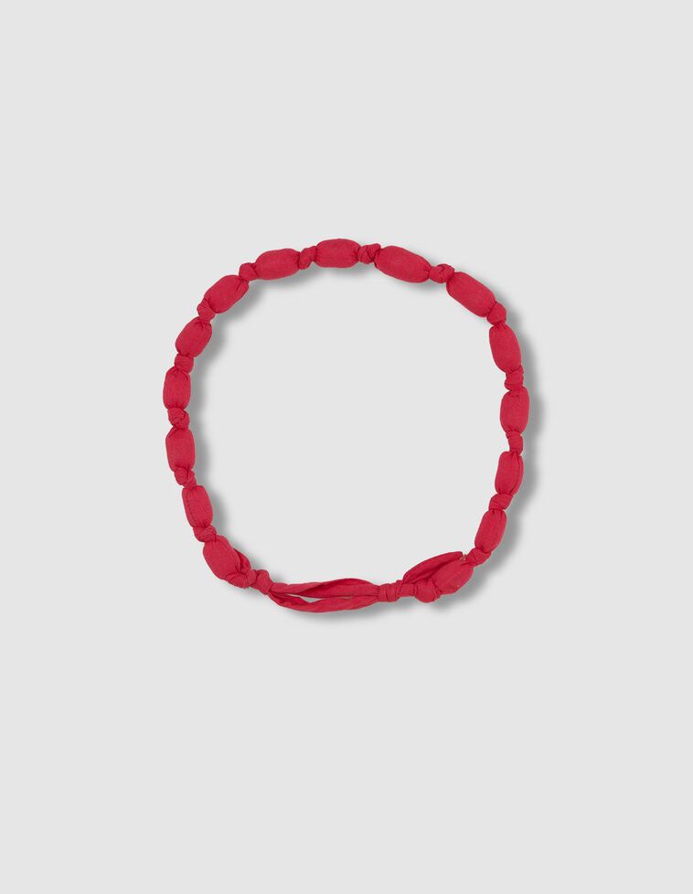 Collier matelassé rose