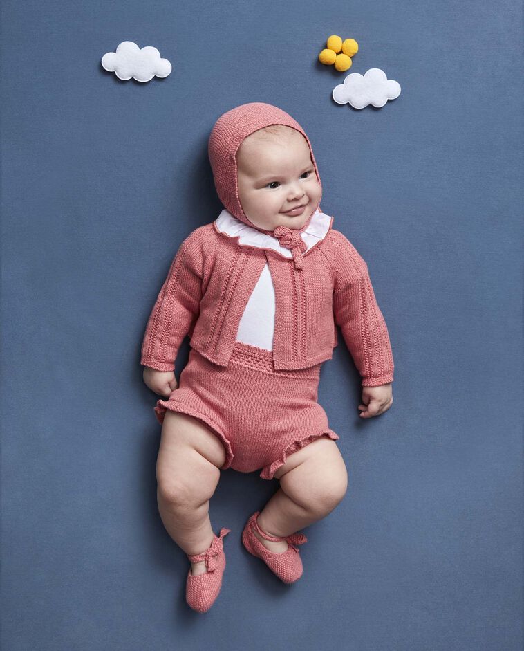 Cardigan en maille corail