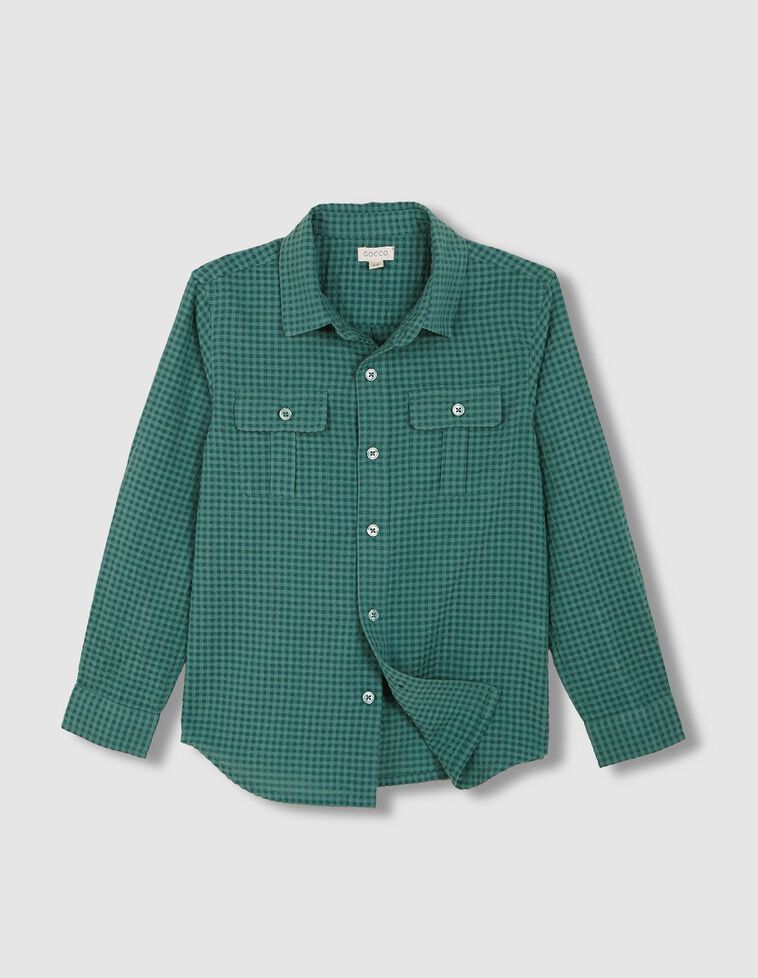Camisa de xadrez vichy verde