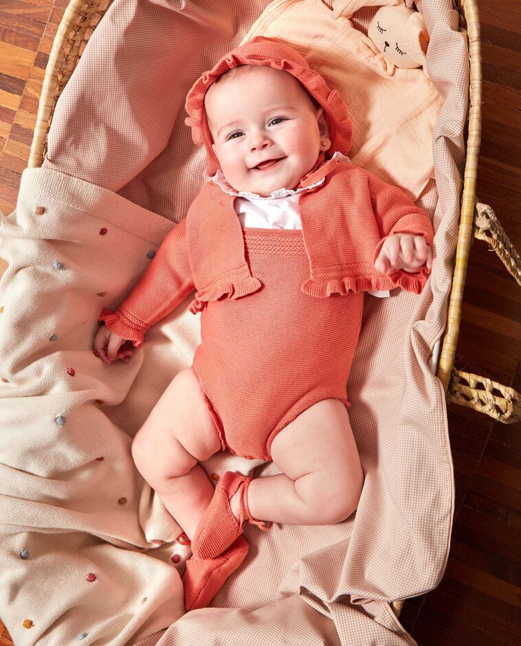 Veste &agrave; volants rose