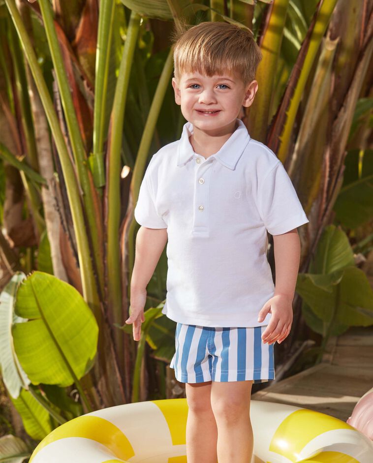 Maillot de bain &agrave; rayures bleu
