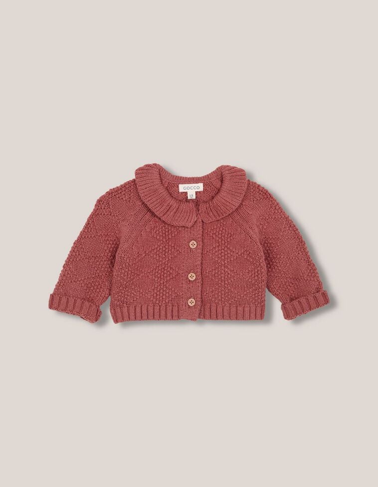 Spezialstrickjacke mit  Wolle in Rot