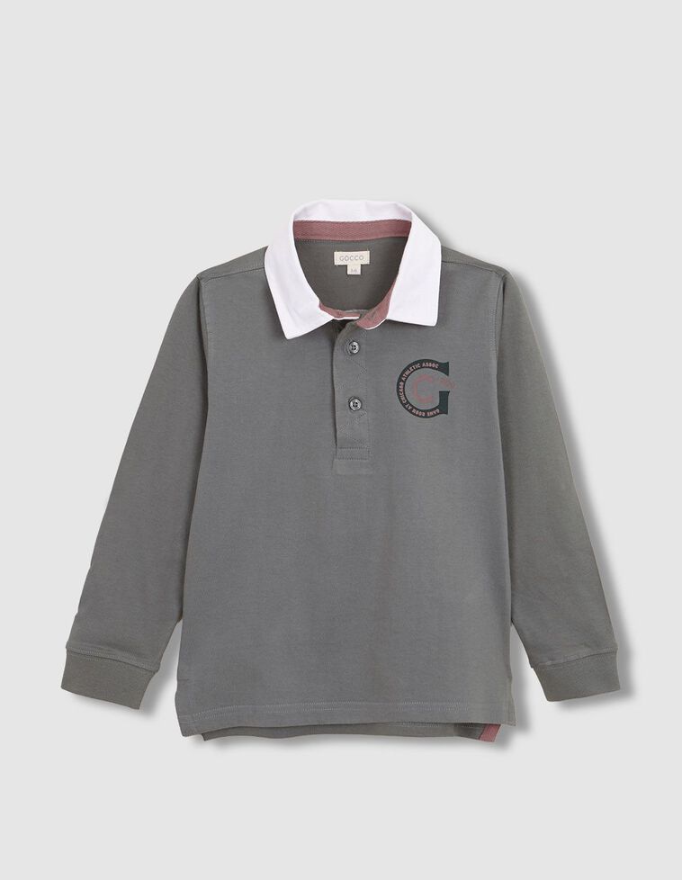 Polo en piqué uni vert foncé