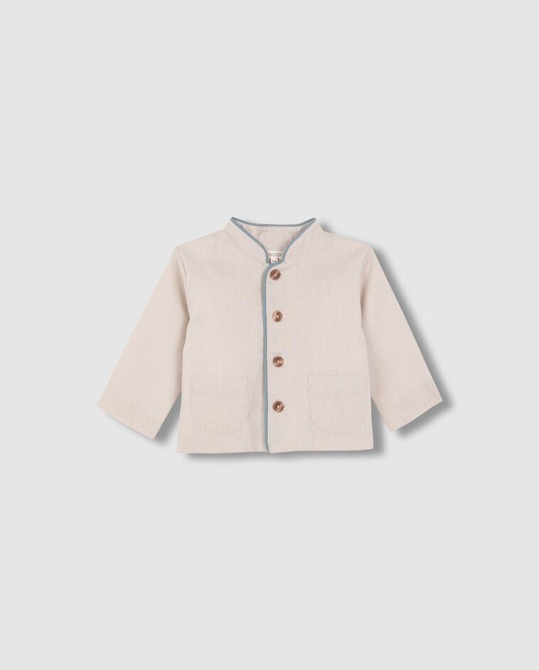 Blusa linho ric rac pedra