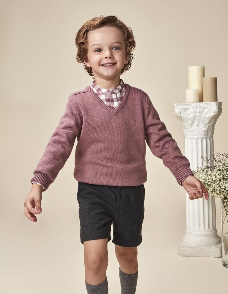 Pull basique violet