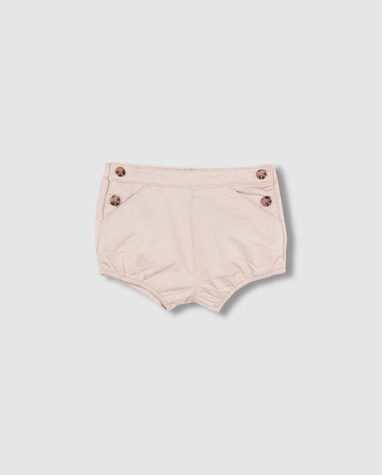 Culotte bouffante en serg&eacute; marron