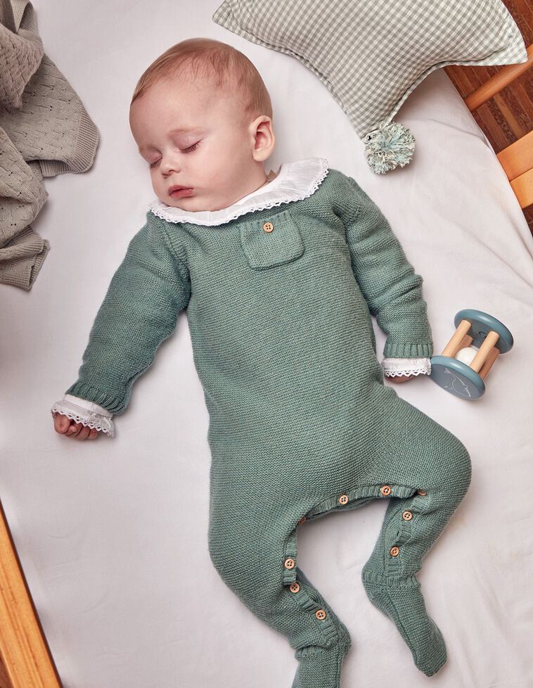 Tutina Lunga In Maglia Verde Antico