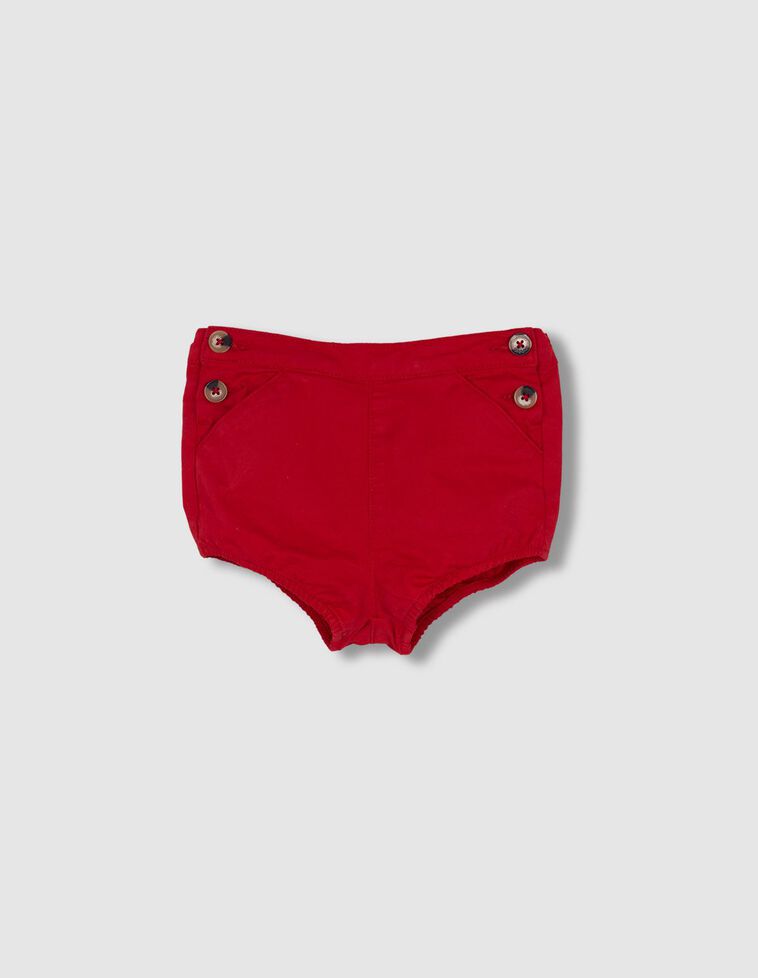 Rote Pump-Shorts aus Twill