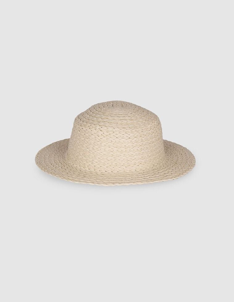 Chapeau en papier beige
