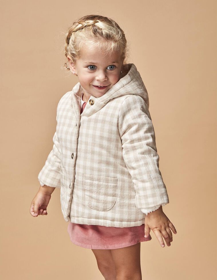 Cappotto imbottito marrone chiaro