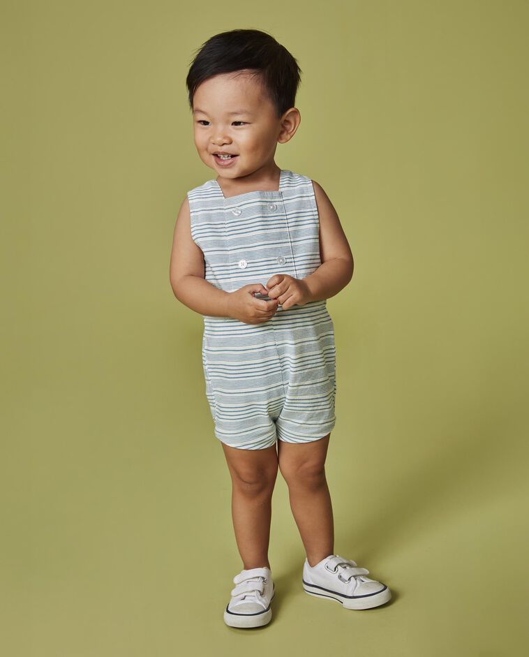 Coprifasce a righe orizzontali blu