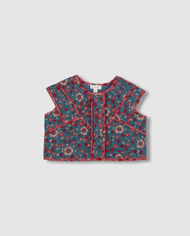 Gilet matelass&eacute; bleu