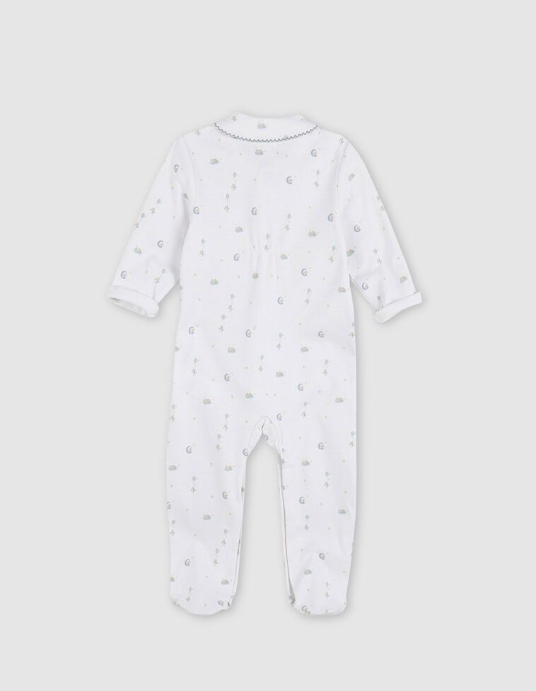 Bedruckter Pyjama mit Peter-Pan-Kragen