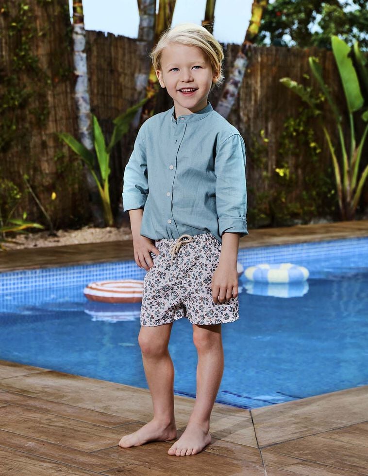 Costume da bagno tropicale bianco