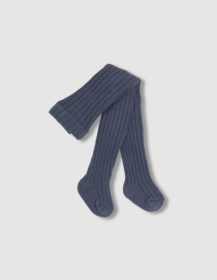 Collants côtelés vert pétrole