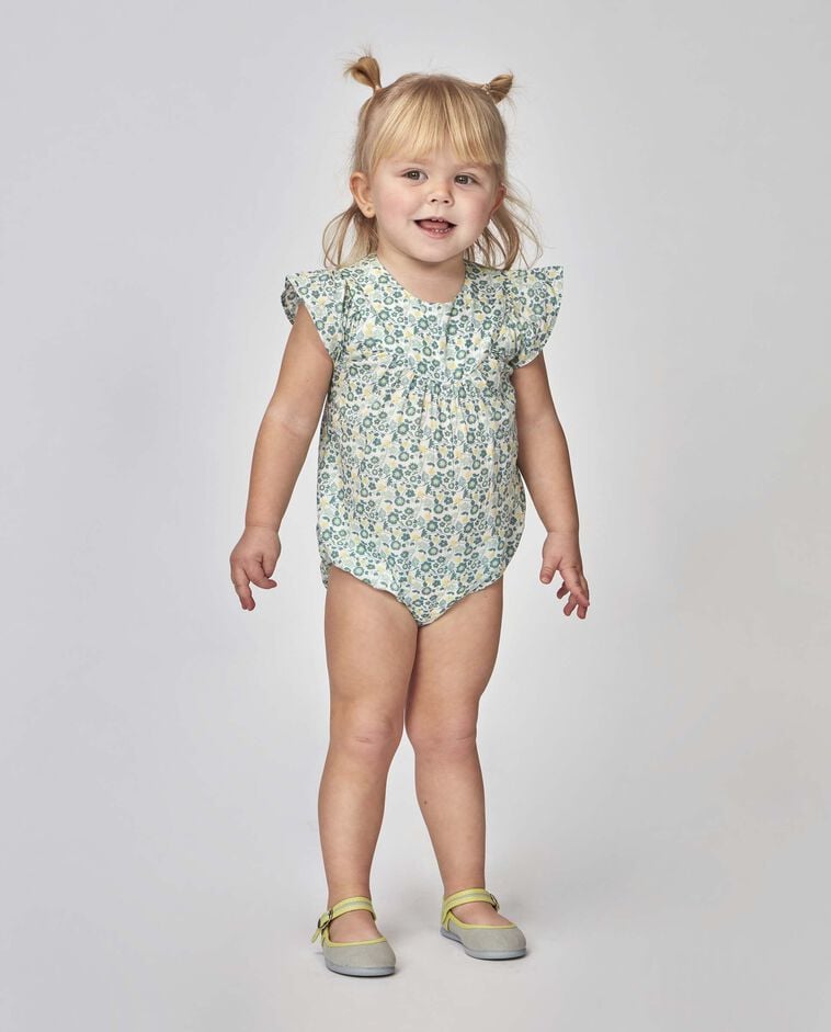 Babygrow estampado flores branco/a