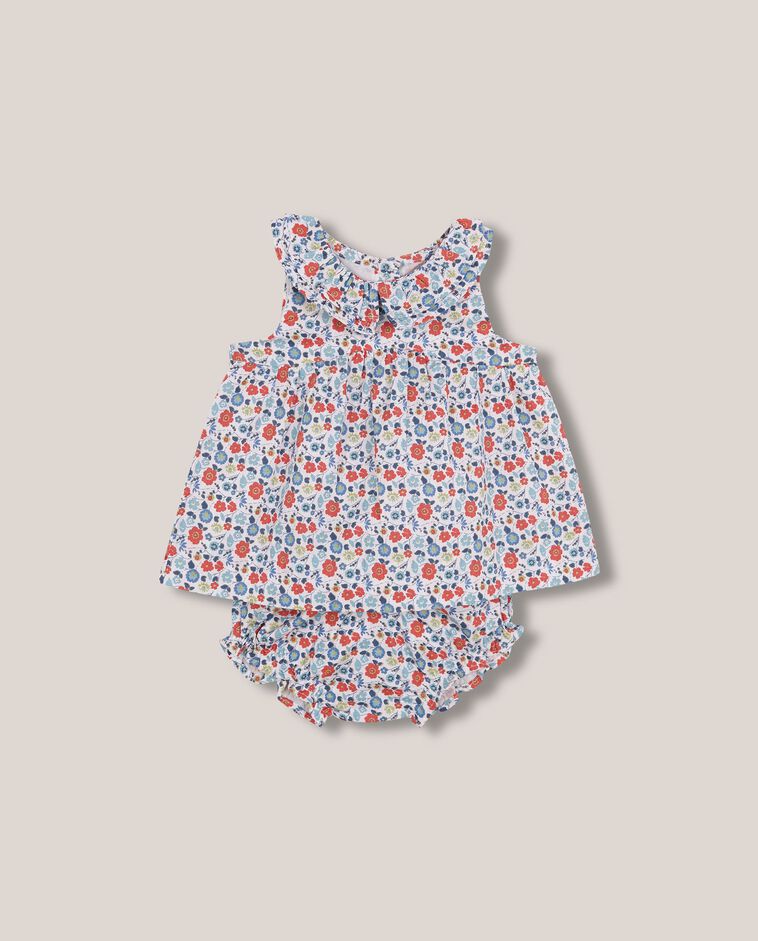 Robe &agrave; fleurs blanche