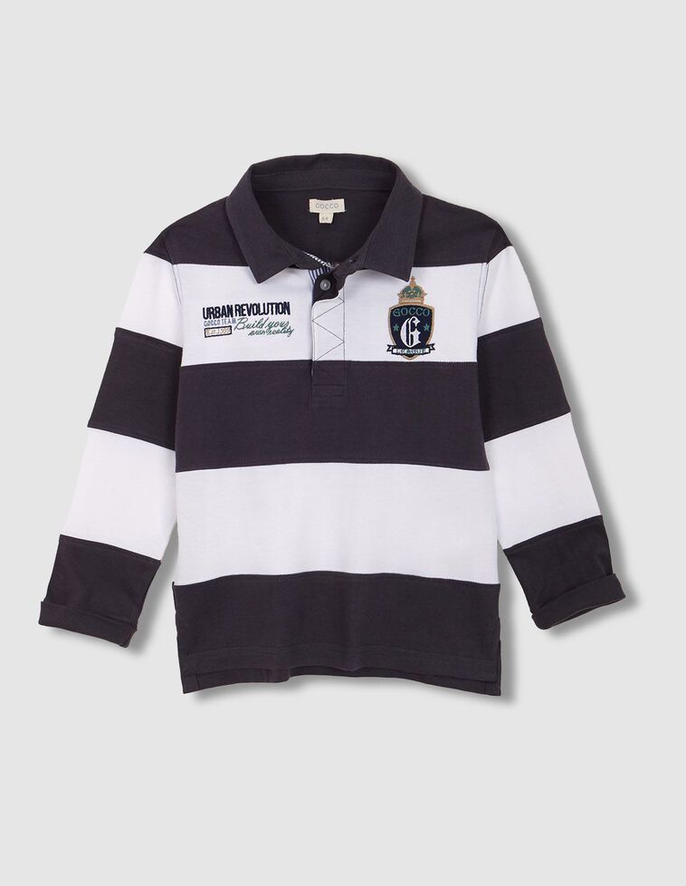 Polo a righe blu