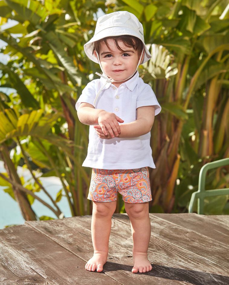 Maillot de bain imprim&eacute; paisley orange