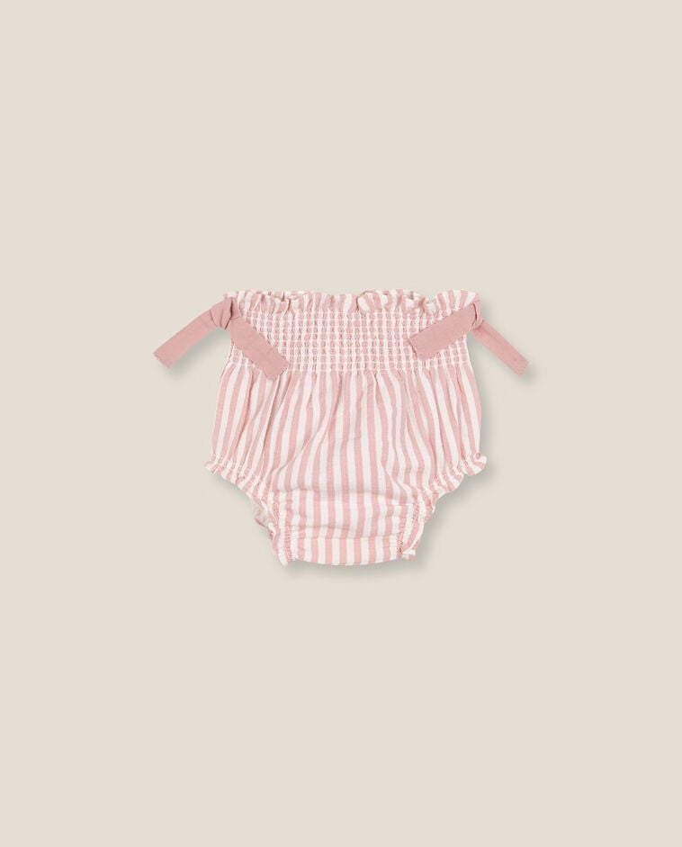Culotte rose &agrave; rayures nouveau-n&eacute;