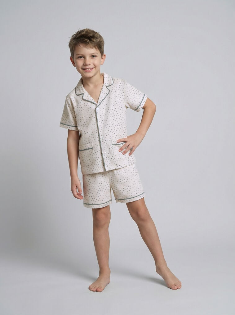 Pijama de malha branco/a