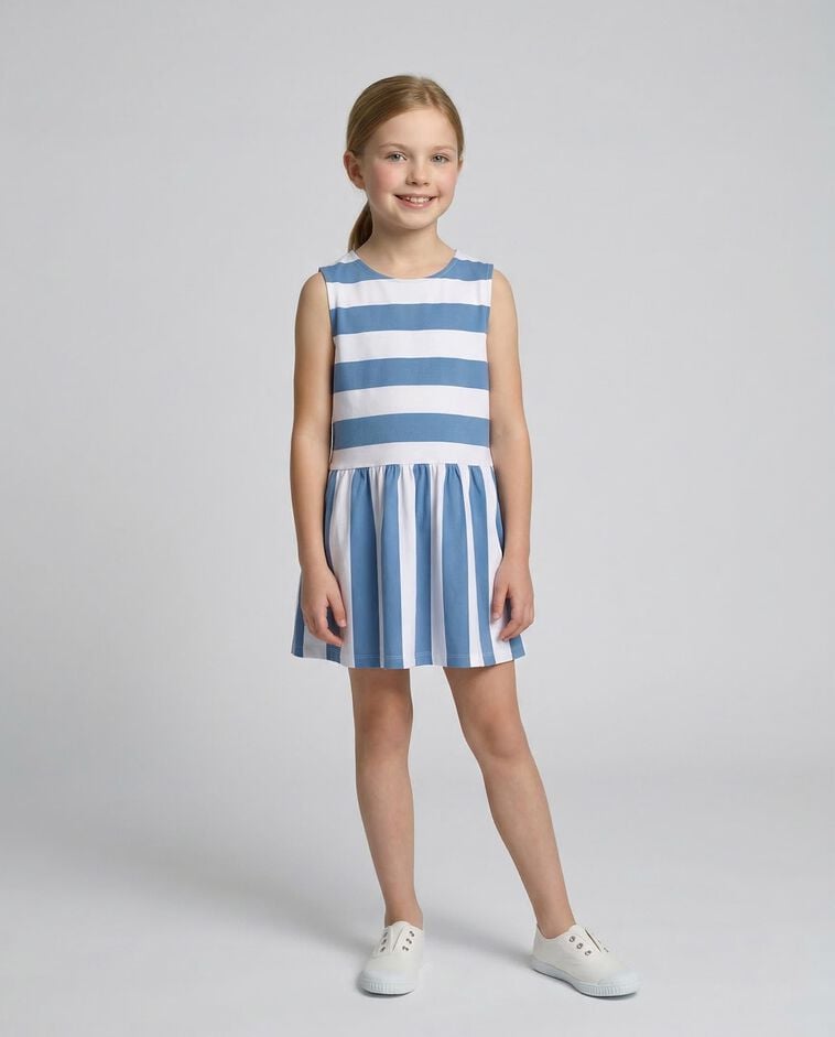 Robe en maille bleu clair