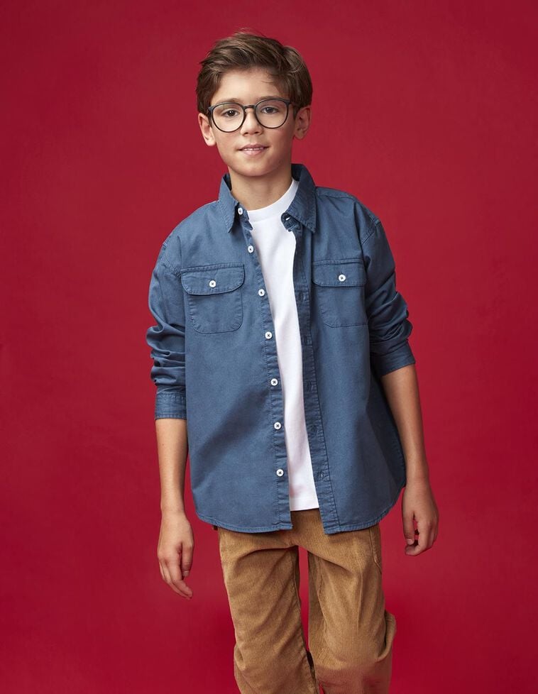 Chemise à poches bleue Chemise à poches bleue