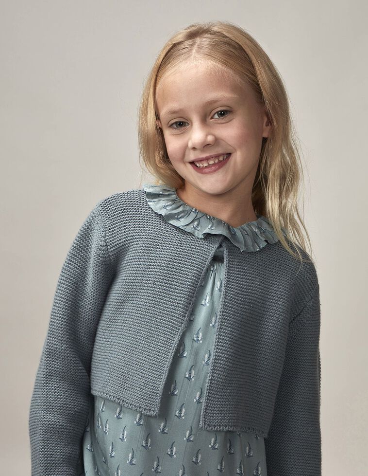 Gilet Point Mousse Bleut&eacute;